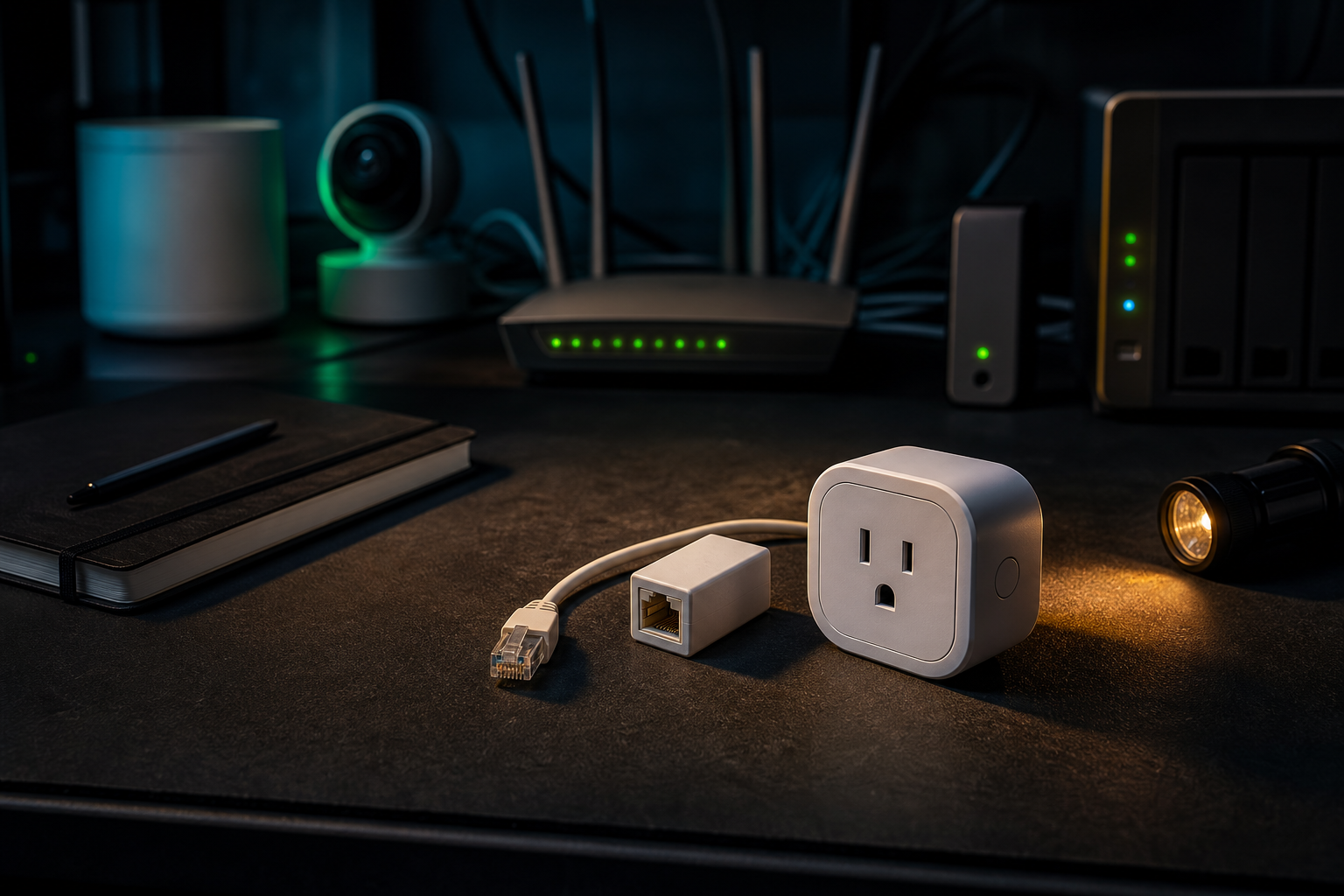 An unknown smart device isolated from known network equipment