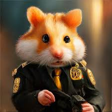 Hamster on wheel